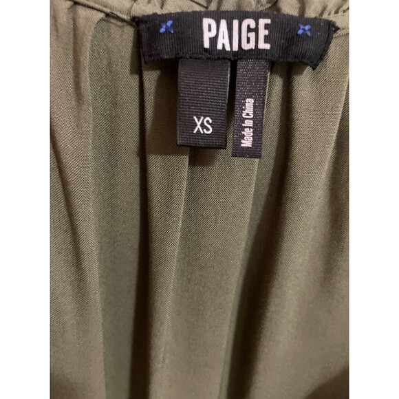 PAIGE Paletta Women’s Sleeveless Jumpsuit size XS V-Neck Ruffled Belted Tassels - Picture 5 of 9